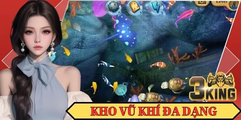 Bắn cá 5 Sao cung cấp kho tàng vũ khí rất đa dạng tăng tính sát thương